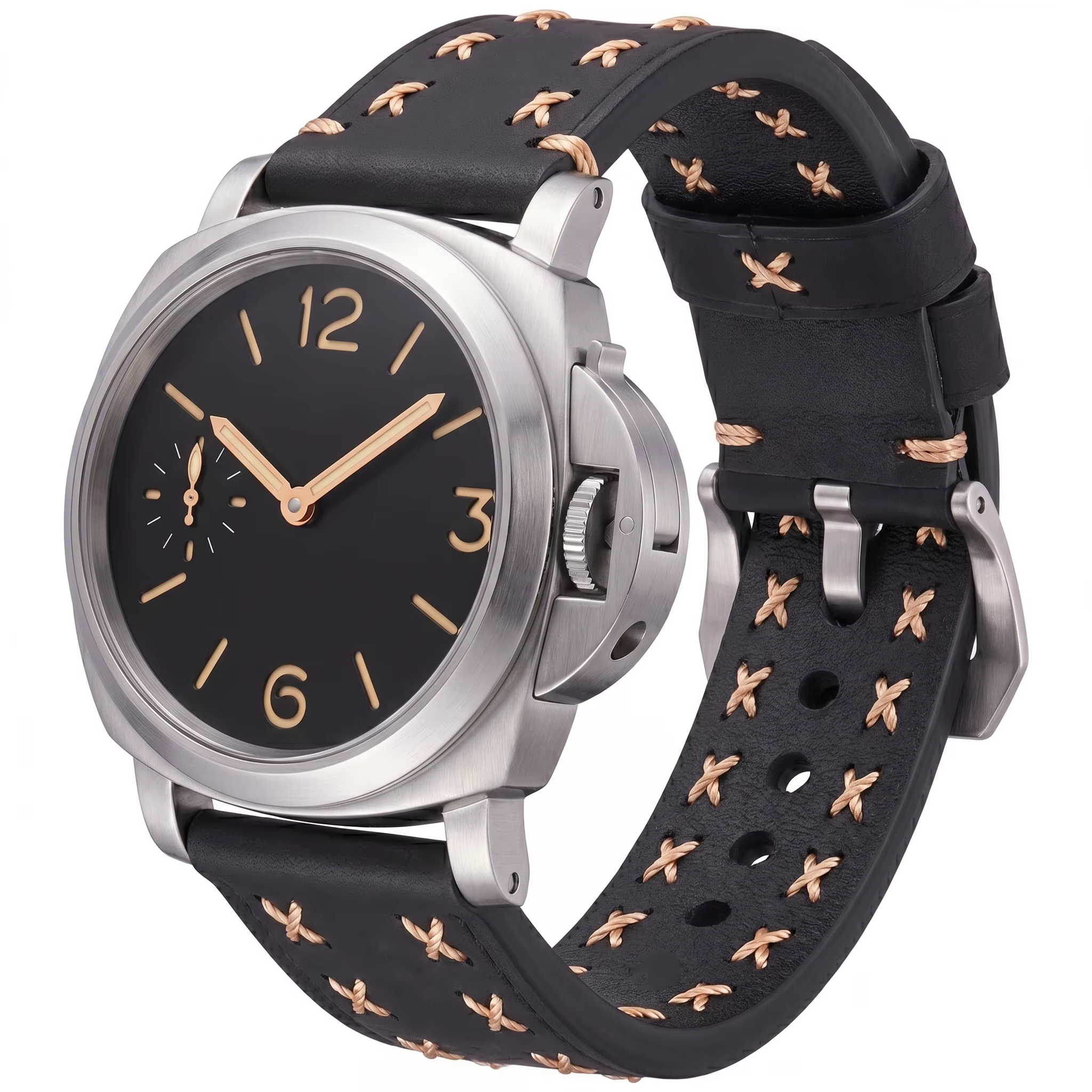 Bracelet de montre en cuir véritable épais