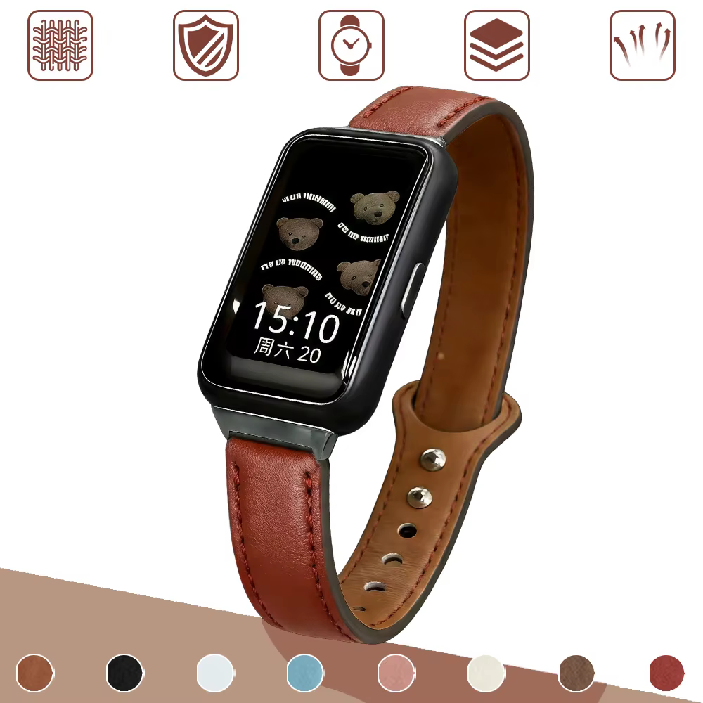 Bracelet en cuir pour Huawei Band 10 9 8
