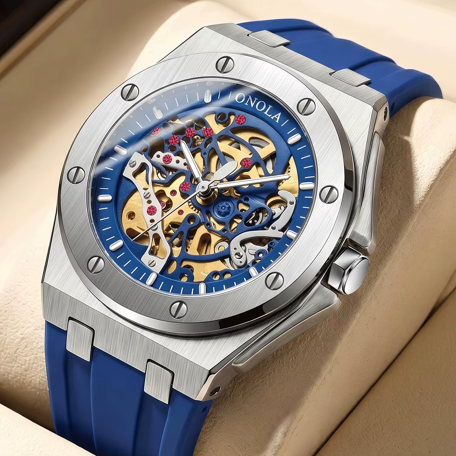 ONOLA montre haut de gamme sport de luxe hommes montre-bracelet étanche automatique montres mécaniques Relogio Masculino