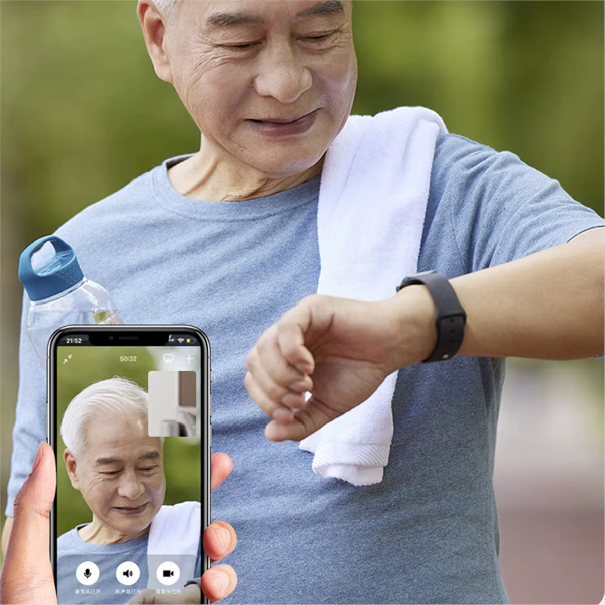 Montre intelligente pour personnes âgées 4G avec GPS