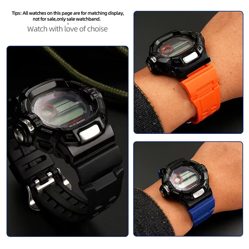 Bracelet de montre en caoutchouc de Silicone pour Casio G Shock GW9400 GW 9300 G-9200