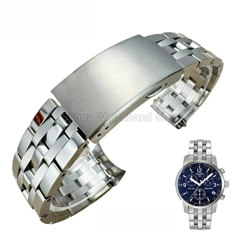 Pour Tissot Sports 1853 PRC200 série T014430A T17 T461 Bracelet de montre en acier véritable d'origine 19mm 20mm Bracelet de montre pour hommes