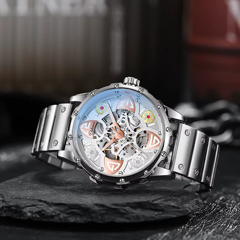 DULUNWE – montre squelette automatique pour hommes