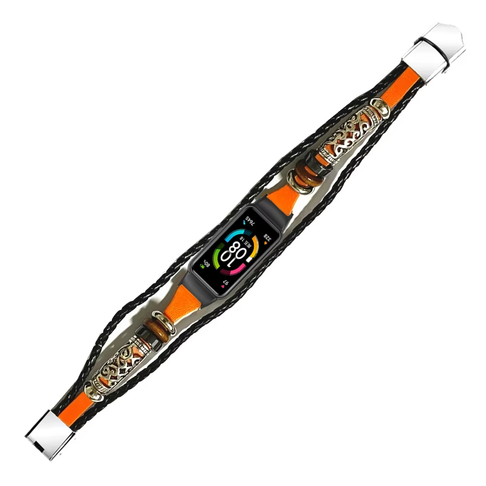 Pour Honor Band 6 Bracelet en cuir tressé