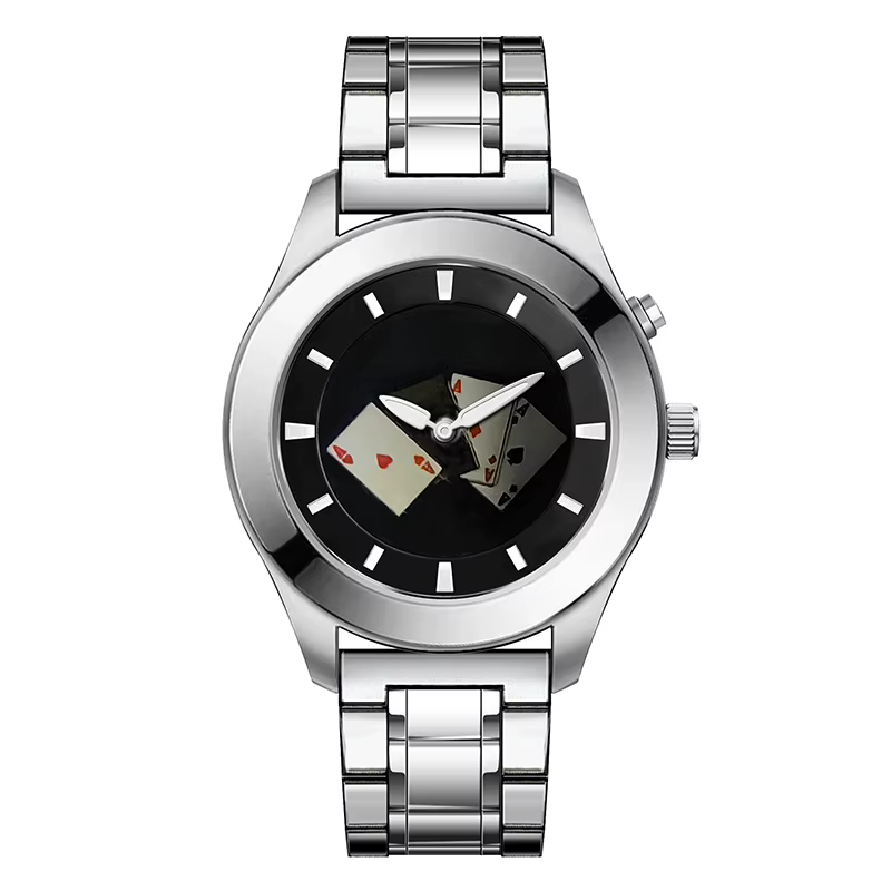 Montre millénaire rétro avec cadran à flamme dynamique