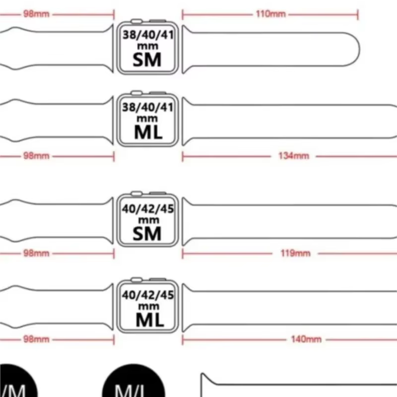 Bracelet en Silicone pour Apple Watch