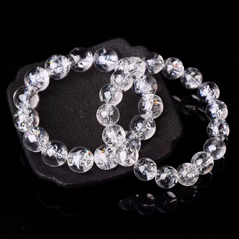 Bracelet en cristal blanc naturel de l'himalaya pour hommes