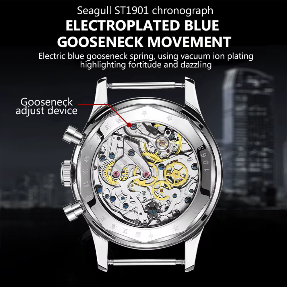 Red Star KrasnoMens-Montre-bracelet mécanique chronographe