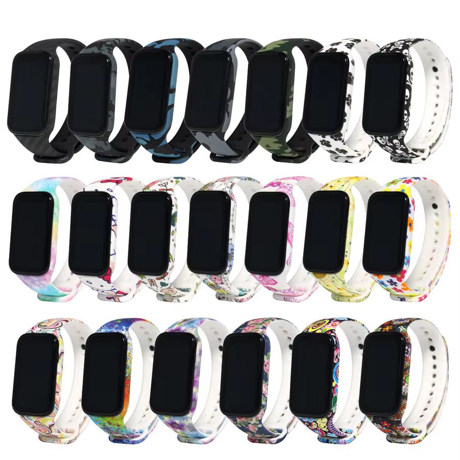 Bracelet de rechange en silicone imprimé pour Xiaomi Mi Band 8