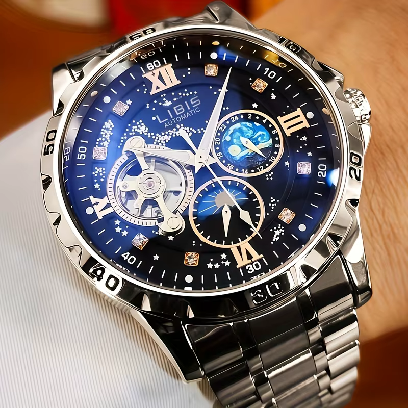 Montre mécanique automatique de luxe pour homme avec calendrier