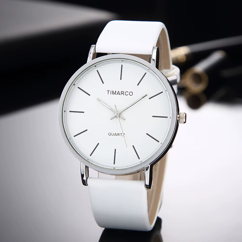 Montre à quartz analogique minimaliste pour hommes et femmes
