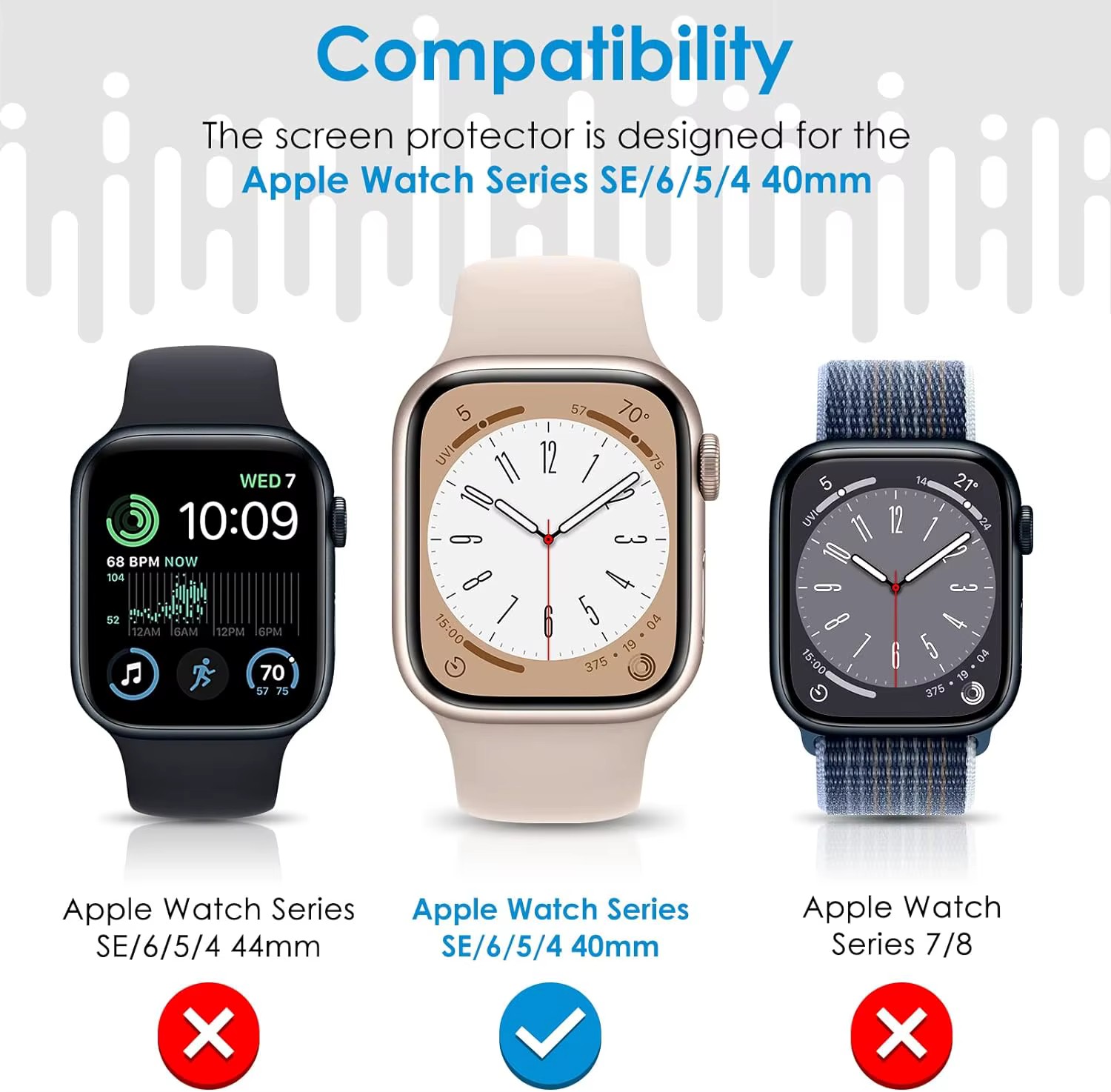 Protecteur d'écran pour Apple Watch 44mm 40mm 45mm 41mm 38mm 42mm iWatch 6 SE 5 4