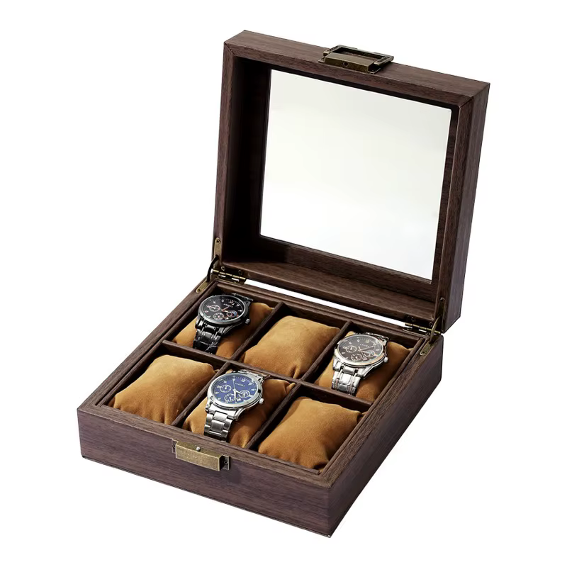 Boîte de rangement de montre haut de gamme avec cuir