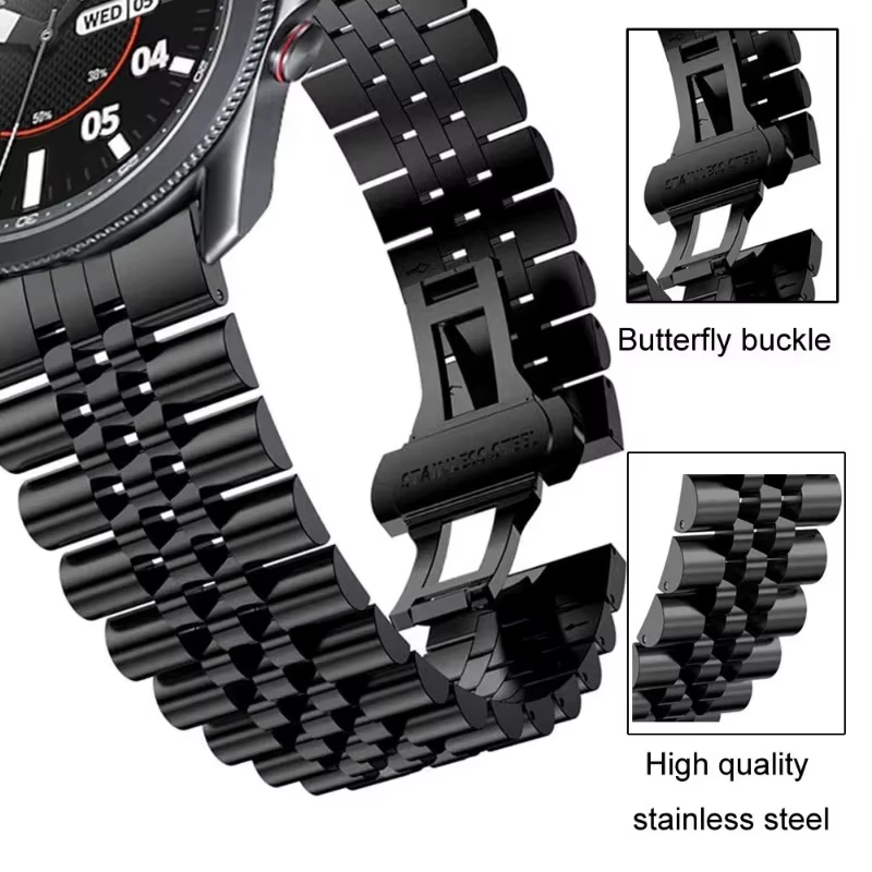 Bracelet en acier inoxydable de 22mm pour Suunto 5 Peak/9 Peak Pro DLC