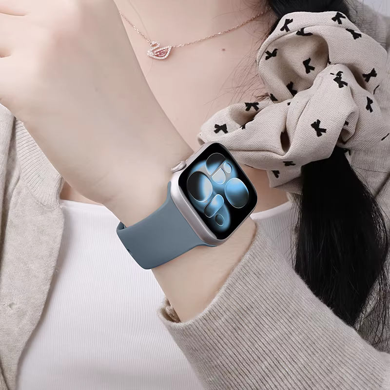 Bracelet en Silicone pour Bracelets de montre Apple 46mm 44mm 45mm 49mm 41mm 40mm 42mm