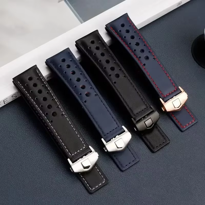 Bracelet de montre en cuir de vache pour TAG Heuer MONACO CARRERA remplacer