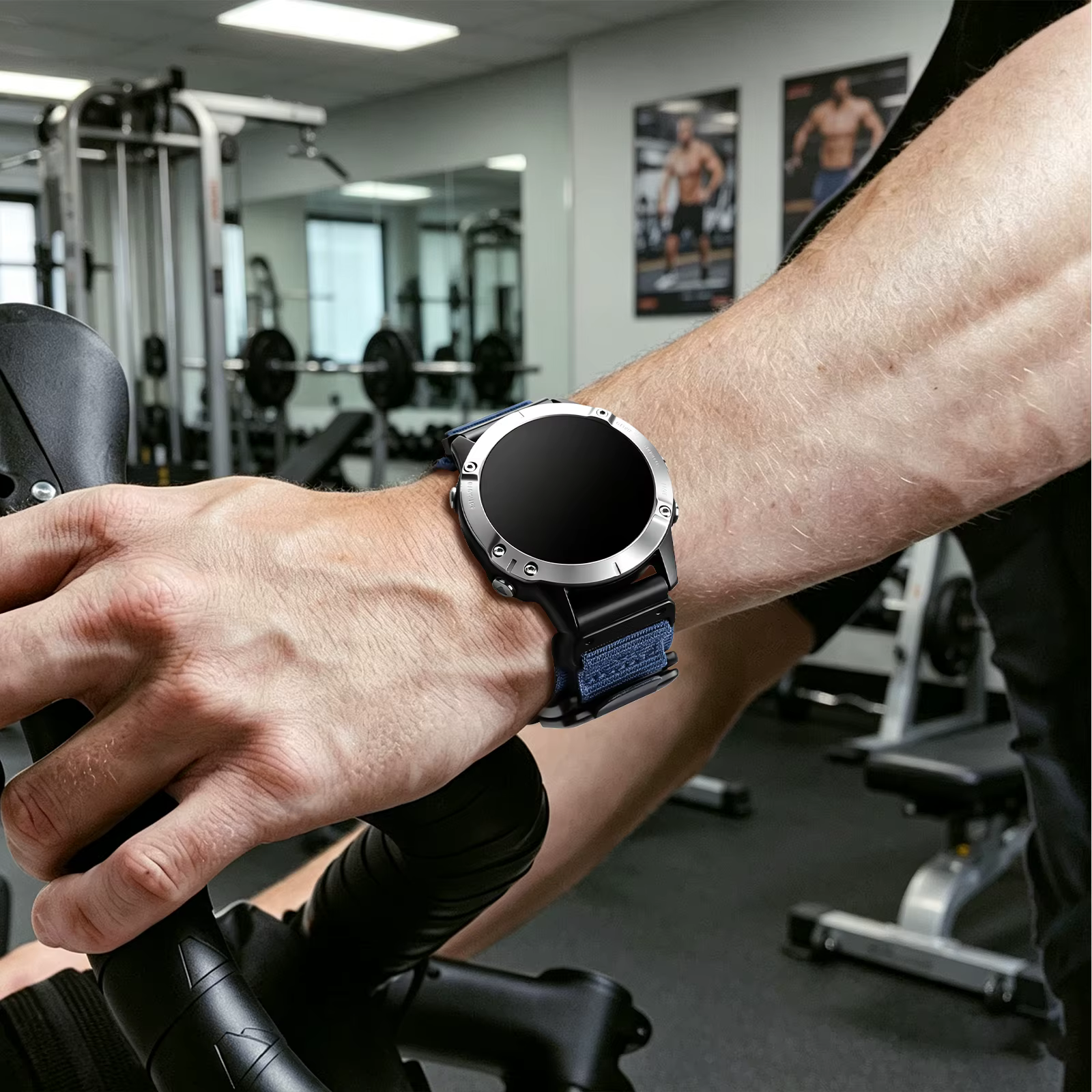 Bracelet de montre compatible avec les montres Garmin - Bracelet en nylon pour homme de 22 mm, adapté aux modèles Fenix 8/Forerunner 965/Approach S7