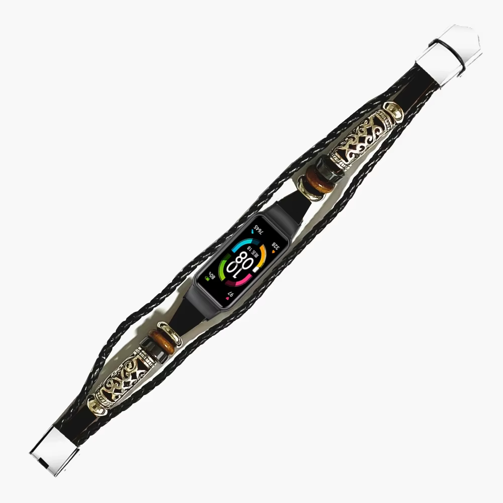 Pour Honor Band 6 Bracelet en cuir tressé