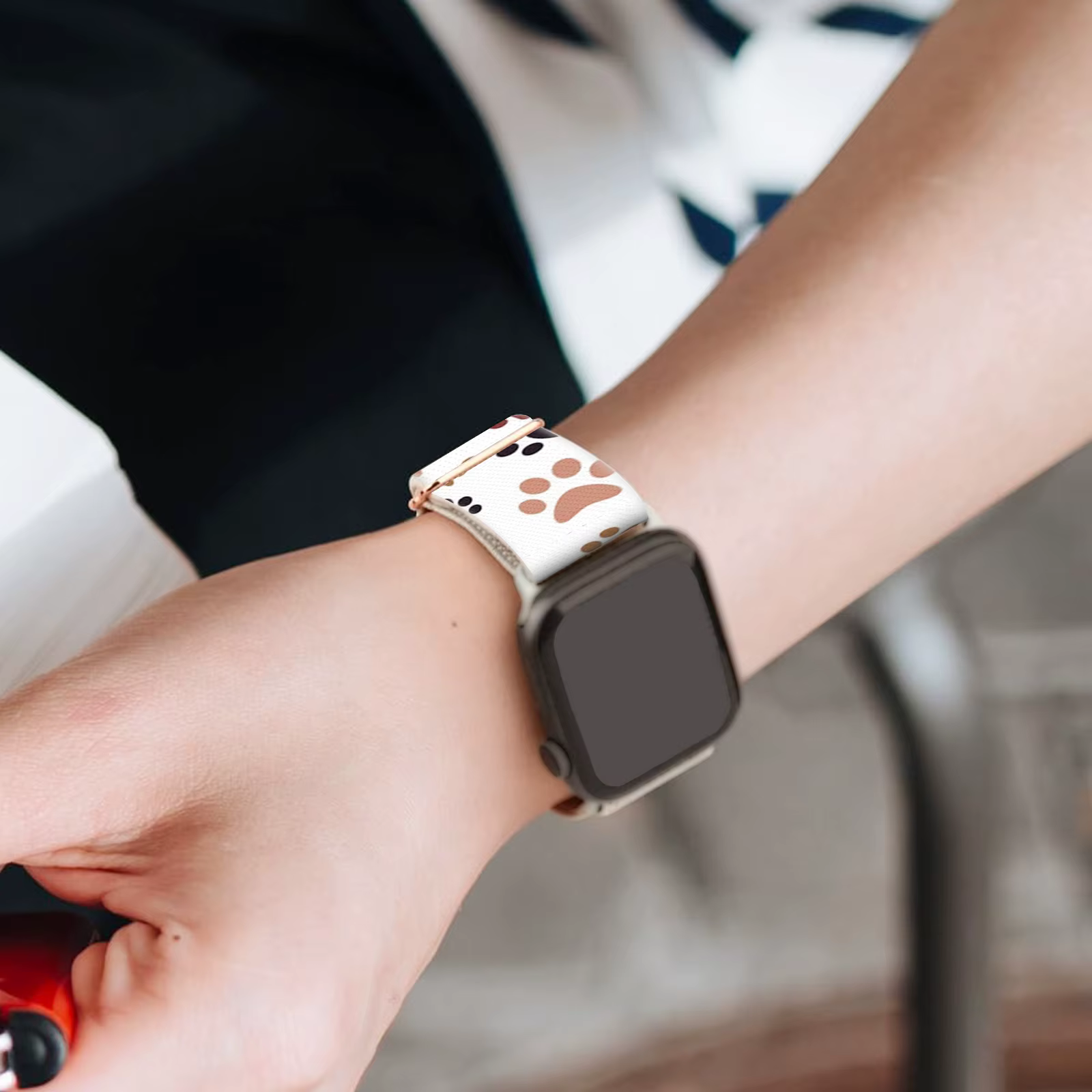 Bracelet de montre imprimé pour femme - Convient aux bracelets iWatch 38-45 mm (Série 8/7/6/5/4/3/2/1/SE)