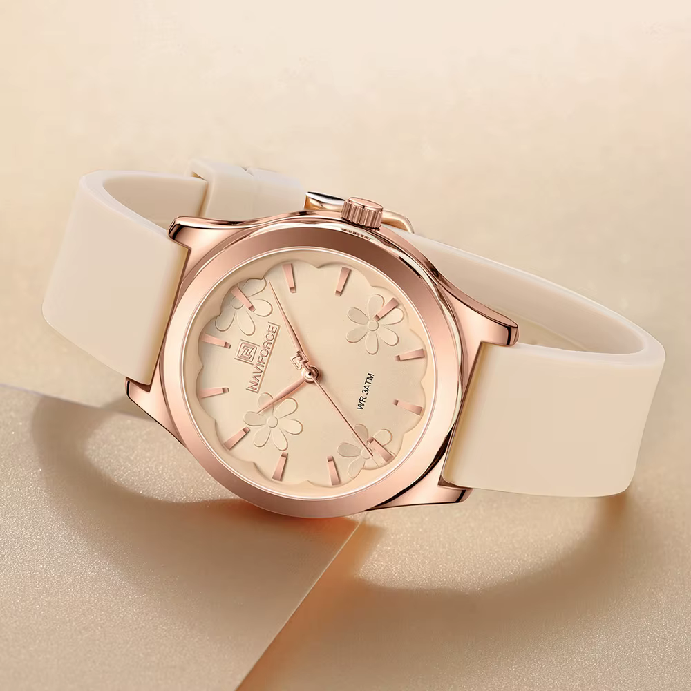 NAVIFORCE femmes montres mode décontracté dames montre à Quartz étanche lumineux Simple en cuir luxe