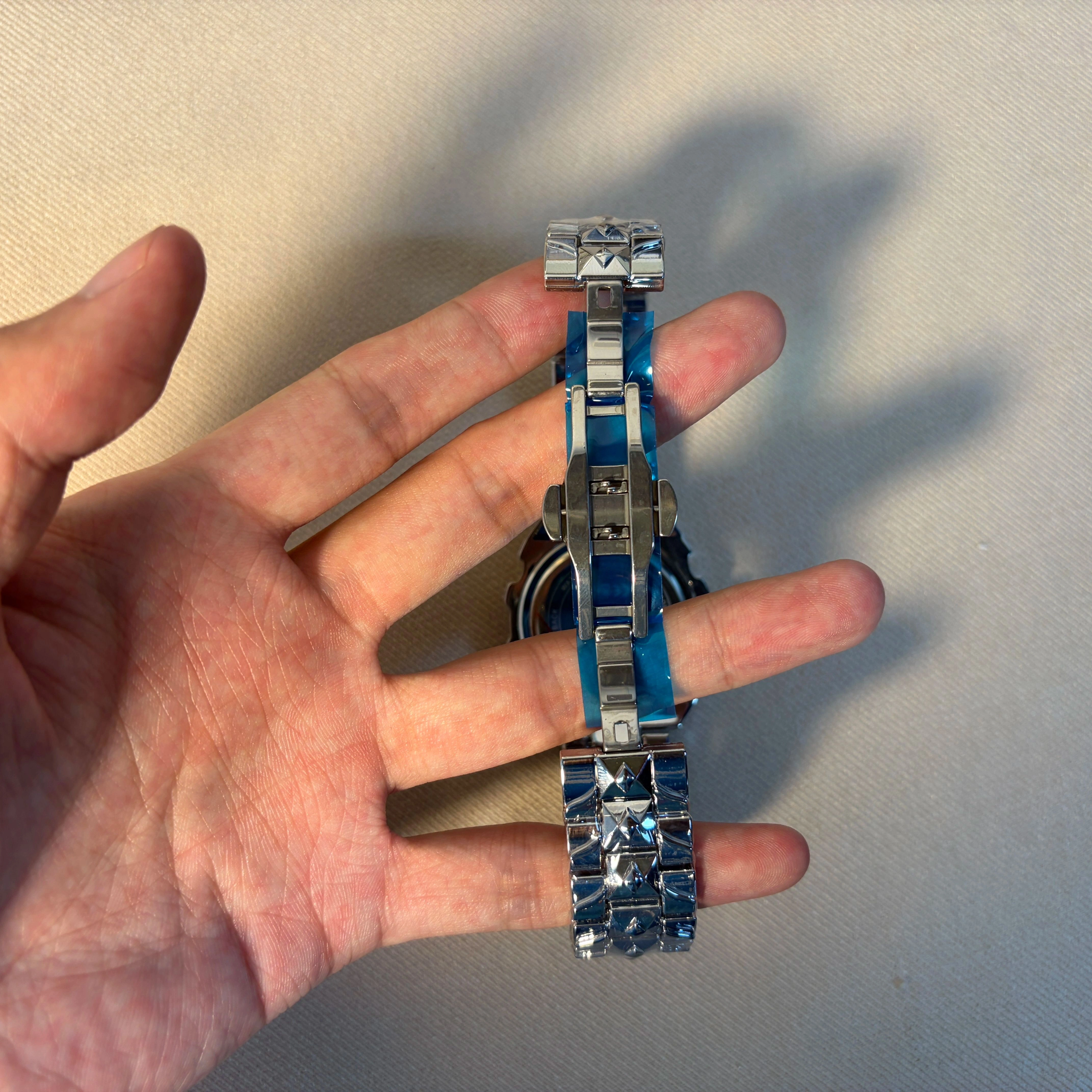DENVOSI Nouvelle montre à quartz gothique Y2K en forme de griffe avec cadran détachable et remplaçable