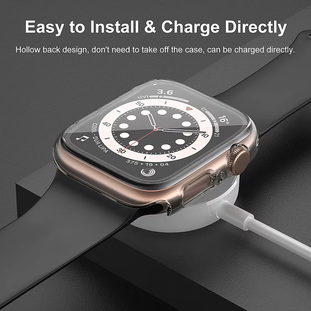 Coque en verre plaqué pour Apple Watch Series 9