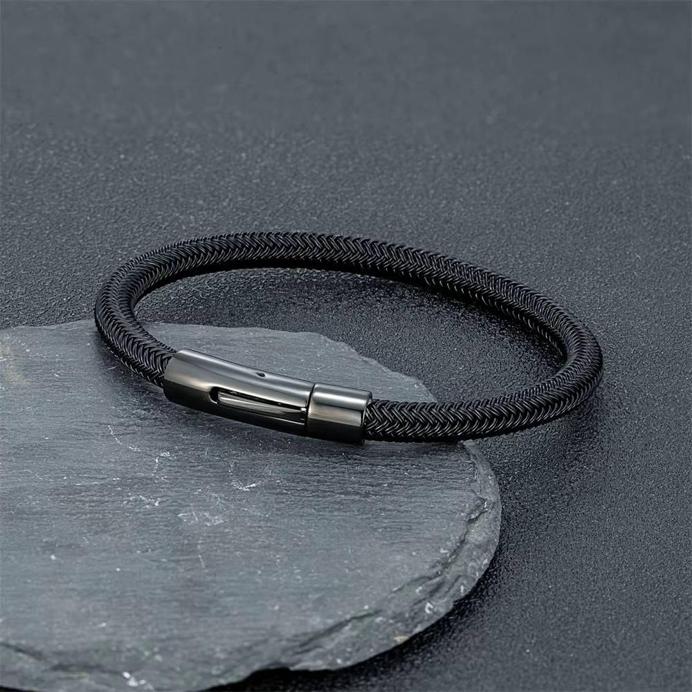 Bracelet en câble métallique Simple et étanche de 6mm pour hommes et femmes
