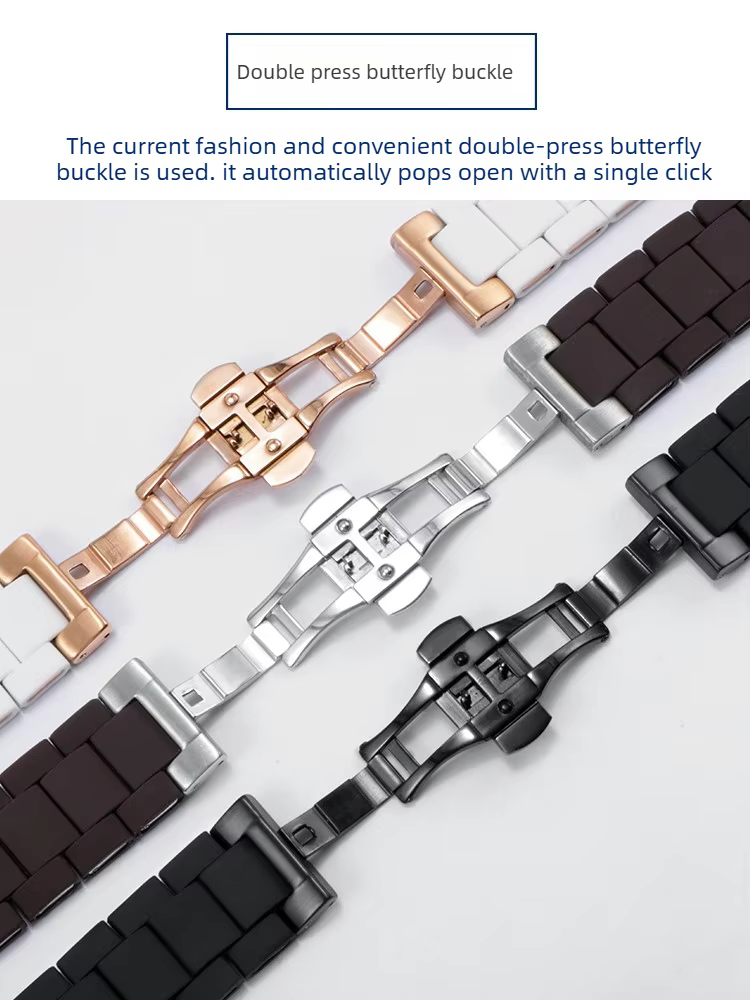 Convient aux bracelets de montre en acier recouvert de caoutchouc Armani