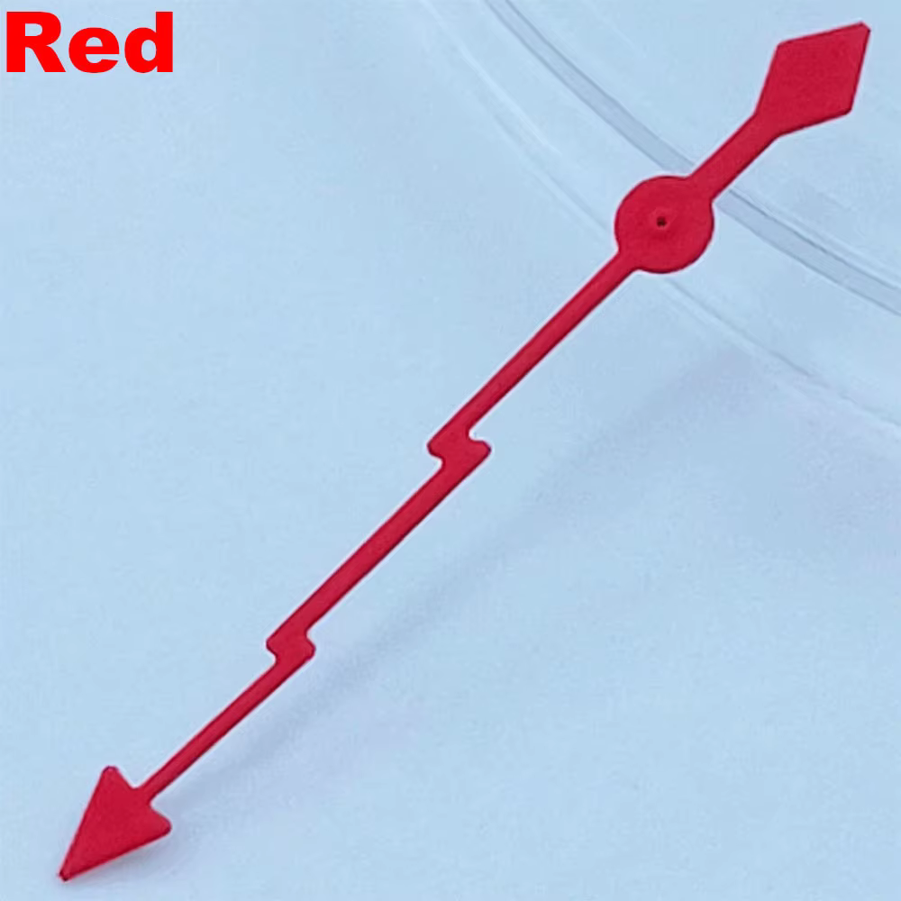 Aiguilles de montre lumineuses multicolores (rouge