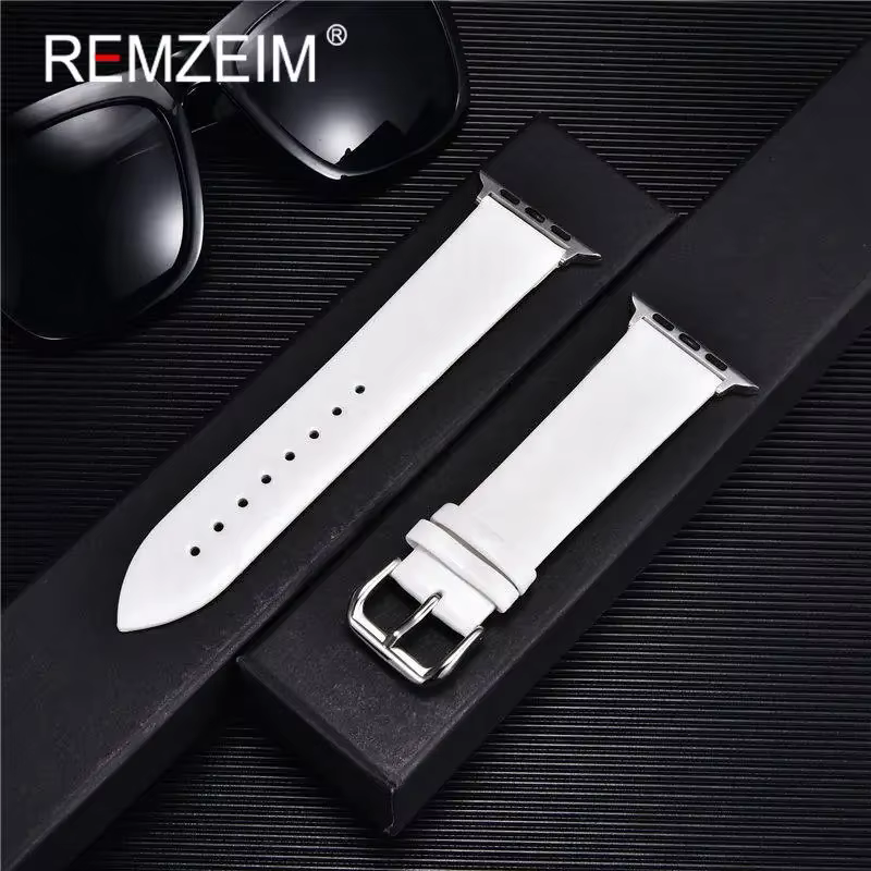 Bracelet en cuir véritable pour Apple Watch 8 7 6 SE 5 4 3 2 38mm 40mm 41mm
