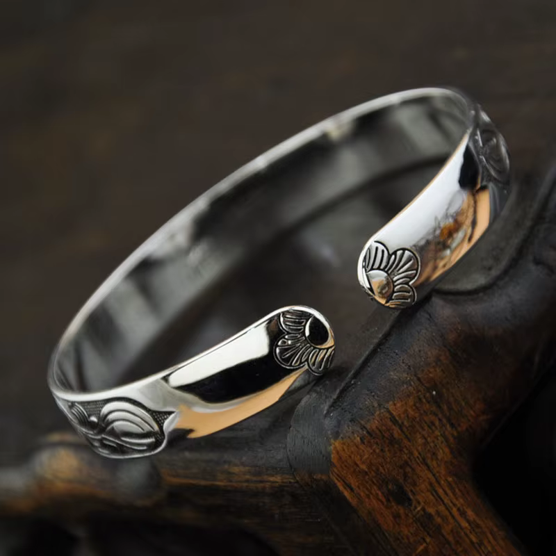 Bracelet Vintage en argent sterling 925 pour hommes et femmes, accessoires de bijoux de luxe pour mariage, vente en gros, livraison gratuite