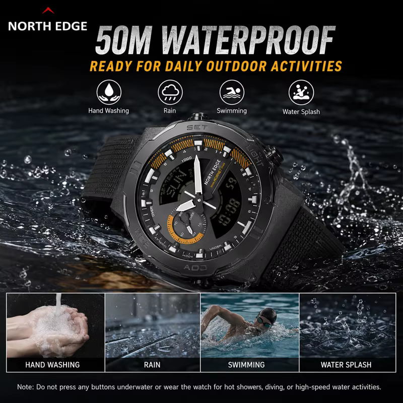 Montre numérique NORTH EDGE 2026 HORNET pour homme