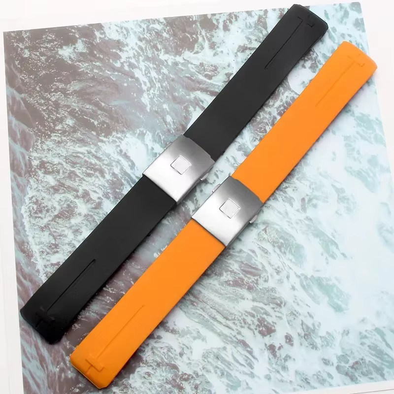 Bracelet de montre en Silicone adapté pour Tissot T-TOUCH T013 T047 20mm 21mm noir Orange Sport