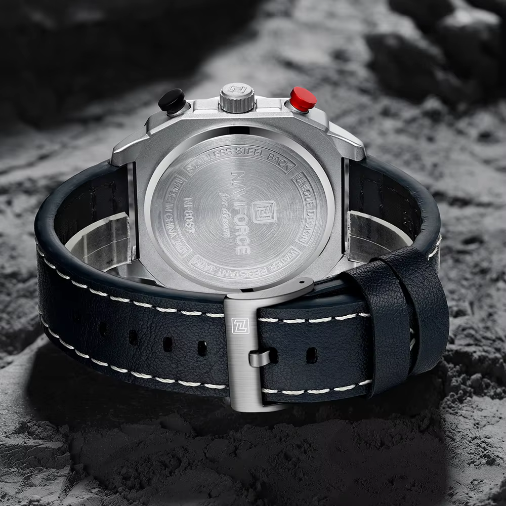 NAVIFORCE Top marque montre de luxe mode Quartz montre-bracelet pour hommes Relogio Masculino bracelet en cuir multifonctionnel homme montres