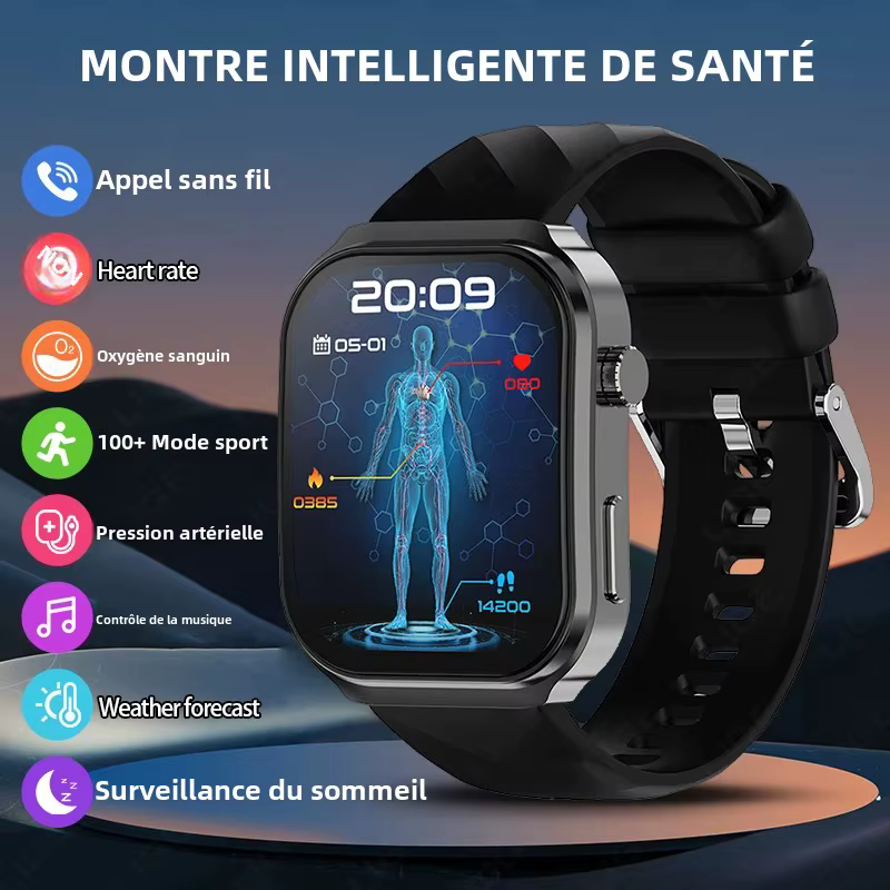 Montre connectée de santé LIGE AI Diagnosis