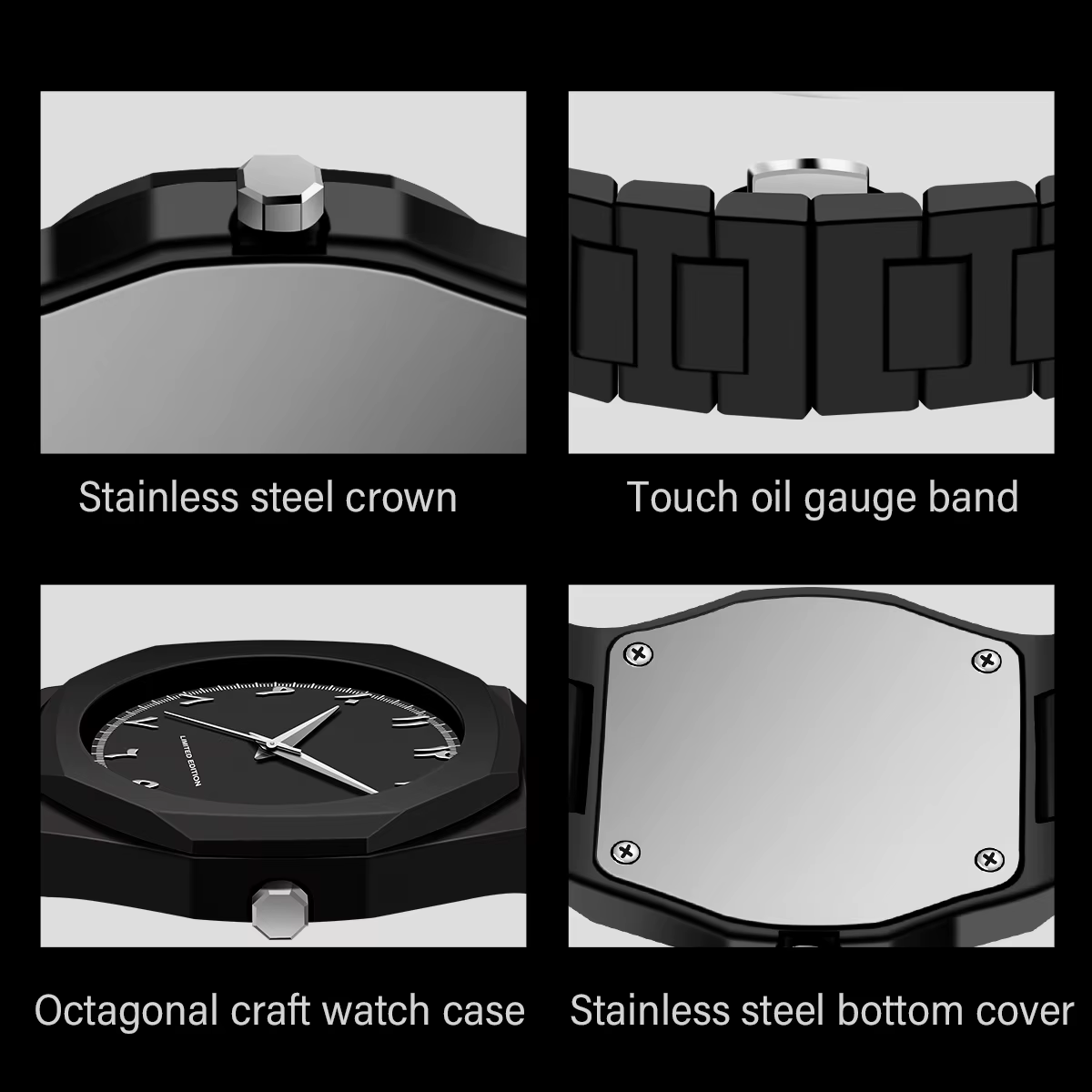 Montre à chiffres arabes argentés