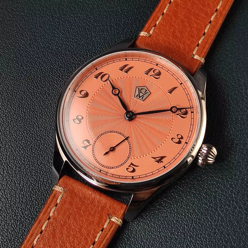 Montre mécanique manuelle de 40 mm avec cadran guilloché