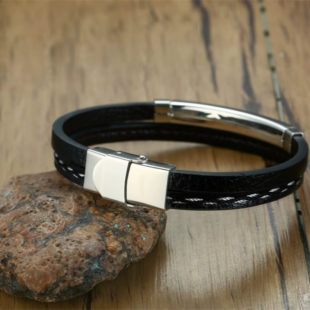 Bracelets en cuir véritable pour hommes et femmes
