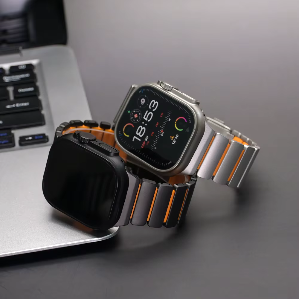 Bracelet en titane pour hommes pour Apple Watch Ultra 3 2 Series 11 10 9 8 7 6 SE3