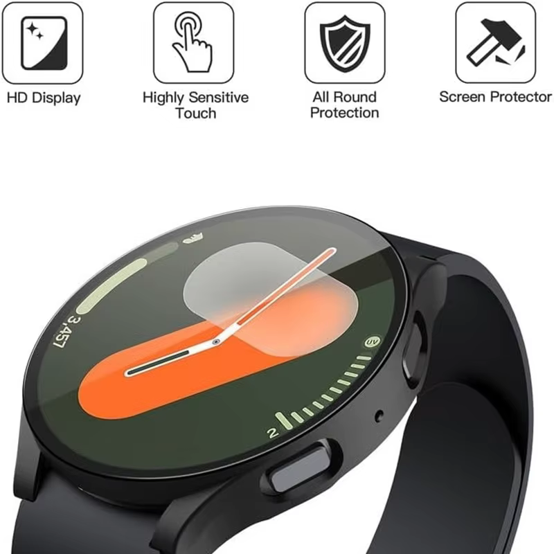 Étui de protection d'écran pour Samsung Galaxy Watch 7 6 5 4 40mm 44mm