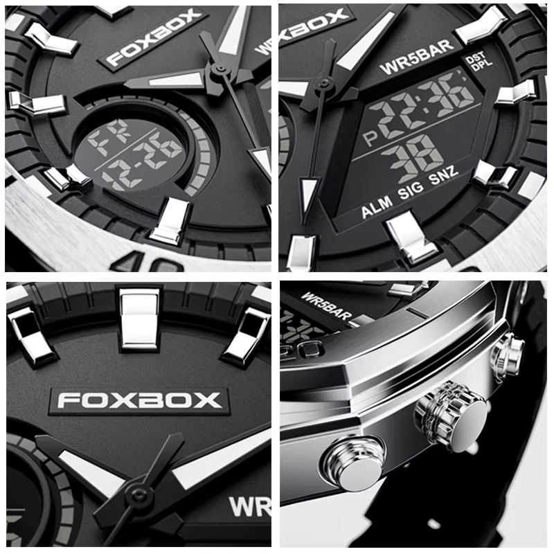 LIGE montre militaire Casio double affichage numérique sport