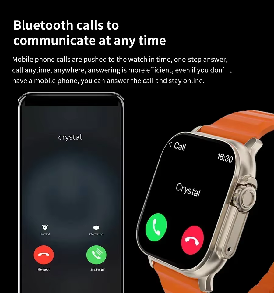 Montre connectée Watch 10 Ultra 49 mm 2026 Nouvelle version NFC Hommes Femmes Suivi GPS Appel Bluetooth Musique BT Jeux