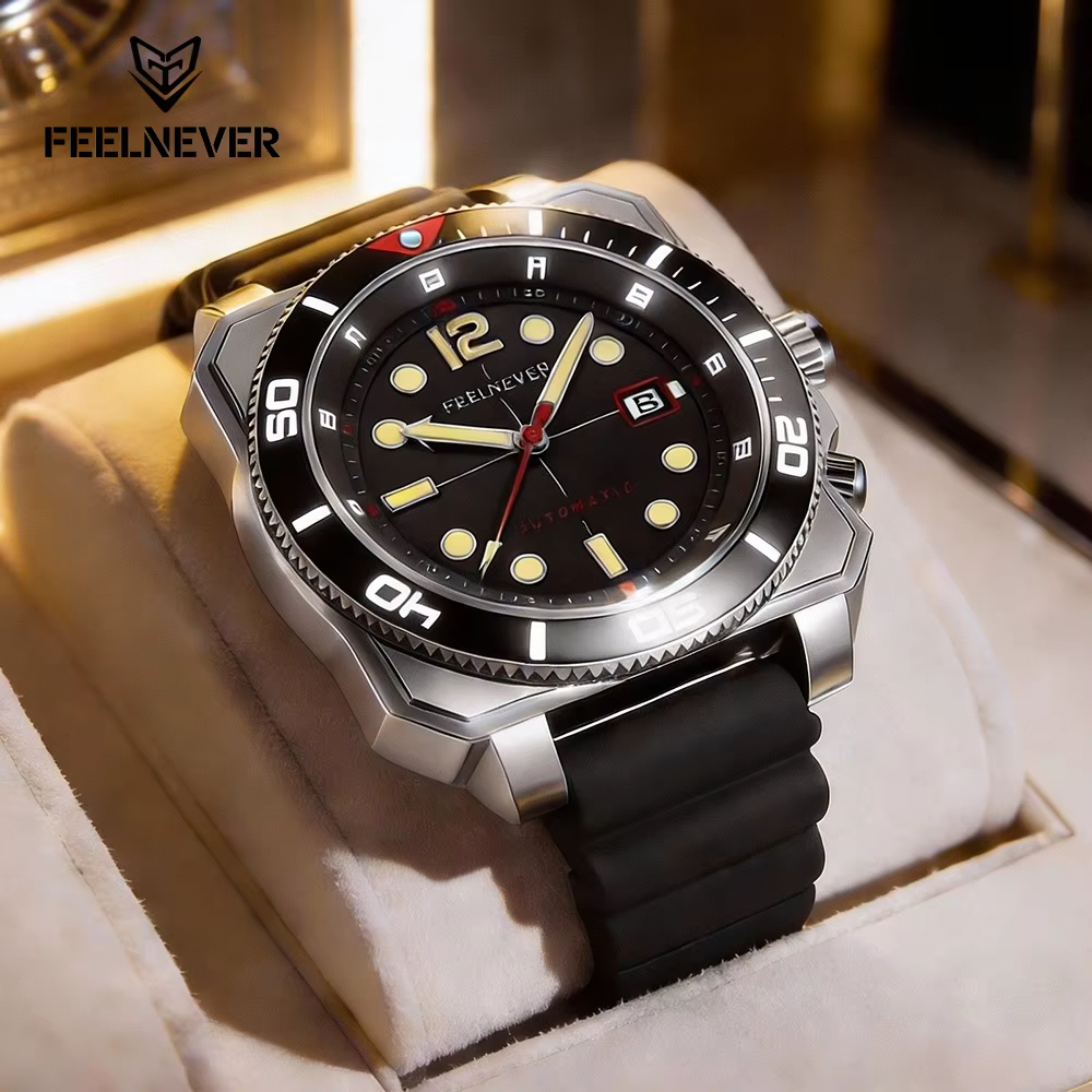 Montre de plongée automatique FeelNever 8215 pour homme