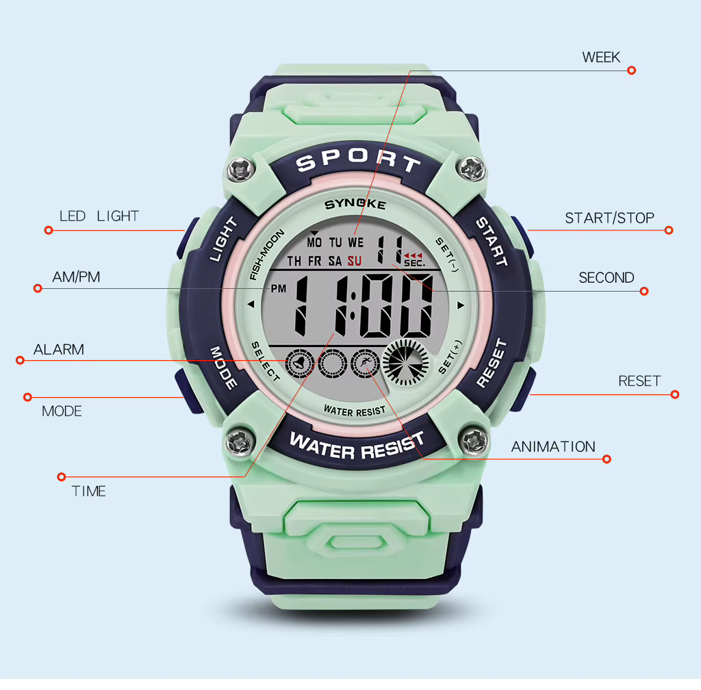 Montre d'étudiant montres pour femmes filles 50M