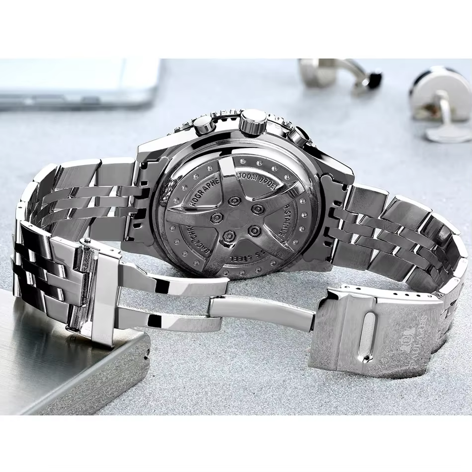 Montres automatiques en cuir pour hommes