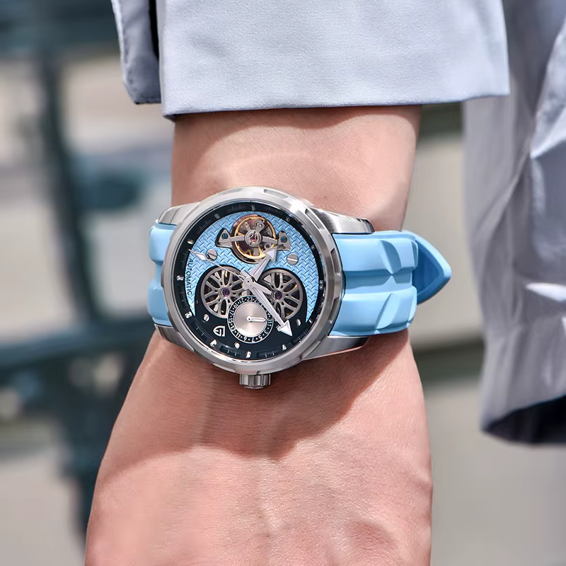 PAGANI DESIGN PD-YS022 montre mécanique pour hommes Tourbillon squelette montre-bracelet