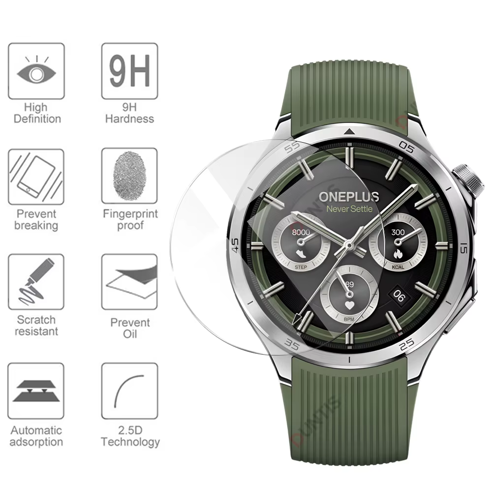 Protecteur d'écran en verre trempé pour OnePlus Watch 3