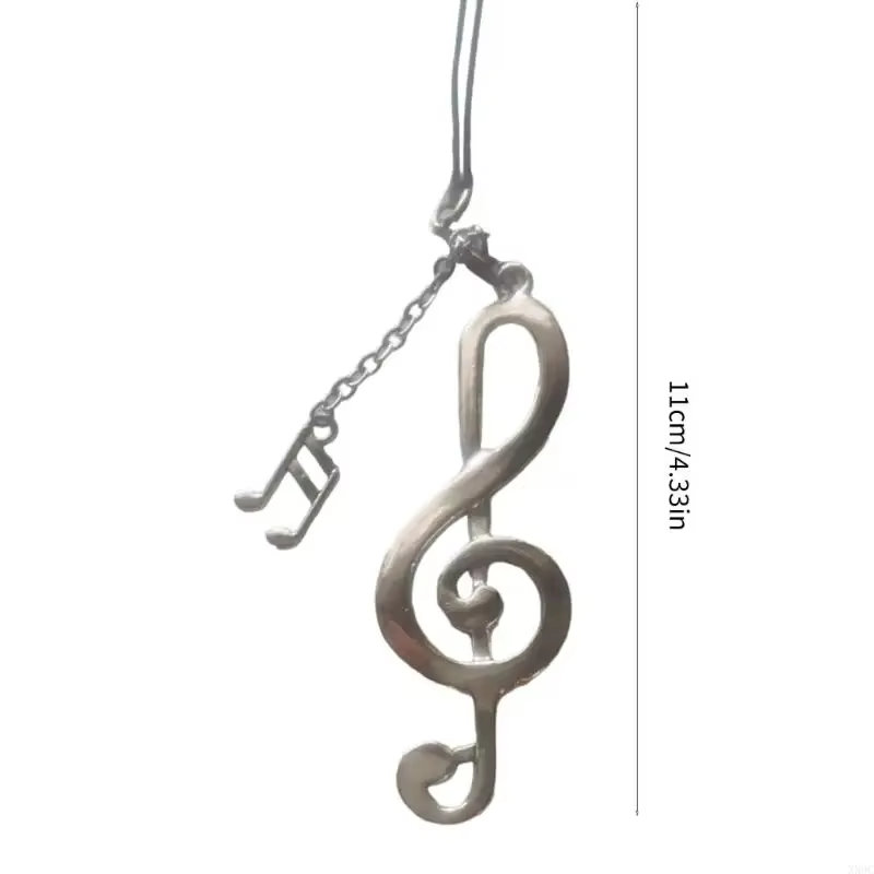 Vibrant clés anneau Musical Note Pendant Élégant Note musique élégante Accessoire Accessoire Mignon en alliage Charme P9yf