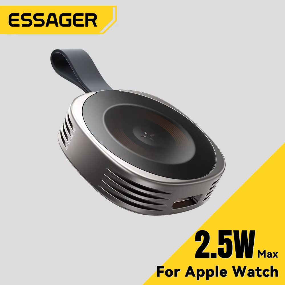 Essager chargeur sans fil magnétique pour Apple Watch 9 8 7 6 5 4 3 SE Station de charge Ultra rapide double Port montre
