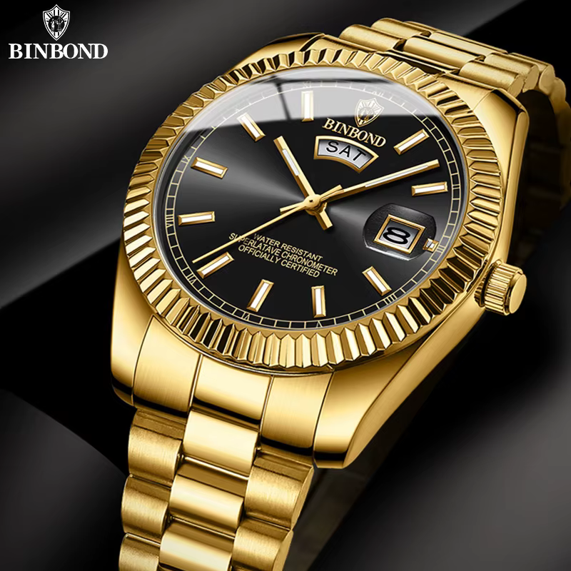 BINBOND hommes montre à Quartz haut de gamme sport